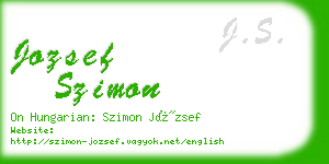 jozsef szimon business card